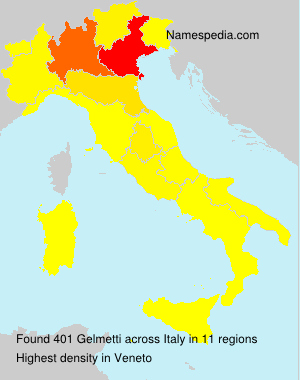 Surname Gelmetti in Italy