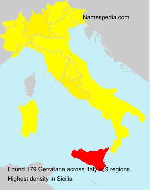Surname Gerratana in Italy