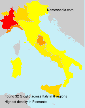 Surname Gioglio in Italy Surname Gioglio in Italy