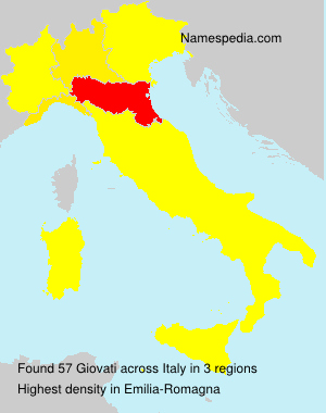 Surname Giovati in Italy