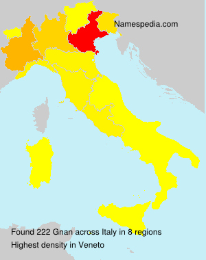 Surname Gnan in Italy