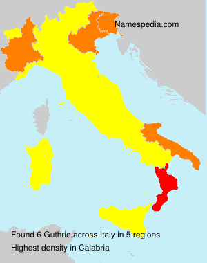 Surname Guthrie in Italy