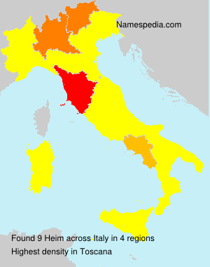 Surname Heim in Italy
