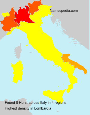 Surname Horst in Italy
