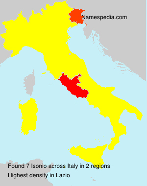 Surname Isonio in Italy