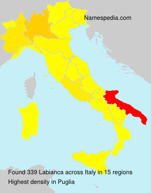 Surname Labianca in Italy