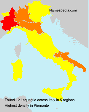 Surname Laquaglia in Italy