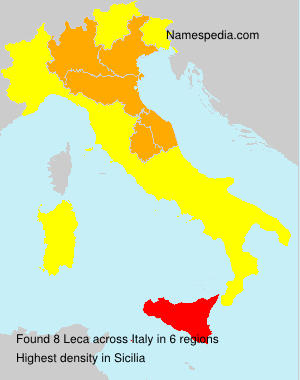 Surname Leca in Italy