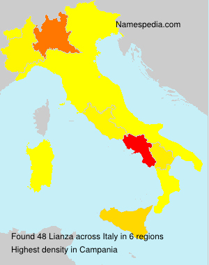 Surname Lianza in Italy