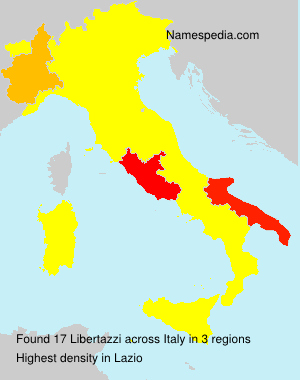 Surname Libertazzi in Italy