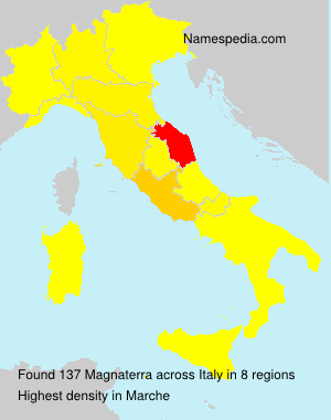 Surname Magnaterra in Italy