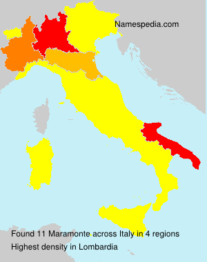 Surname Maramonte in Italy