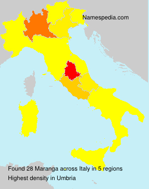 Surname Maranga in Italy