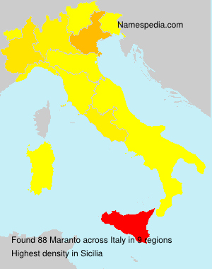 Surname Maranto in Italy