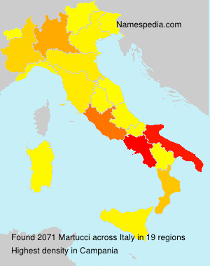 Surname Martucci in Italy