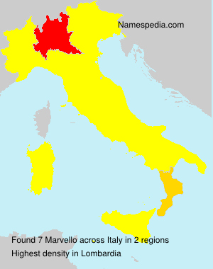 Surname Marvello in Italy