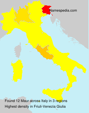 Surname Maur in Italy