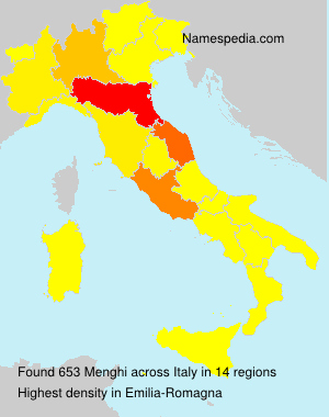 Surname Menghi in Italy