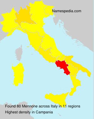 Surname Mennone in Italy