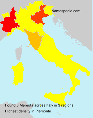 Surname Mereuta in Italy