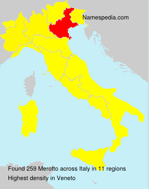 Surname Merotto in Italy