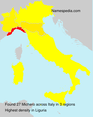Surname Michero in Italy