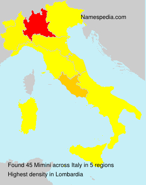 Surname Mimini in Italy