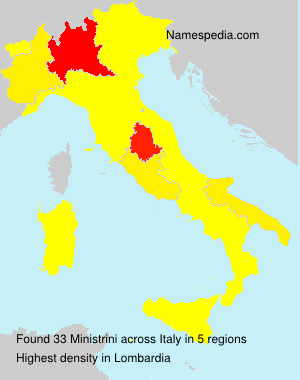 Surname Ministrini in Italy