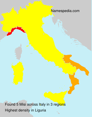 Surname Misi in Italy