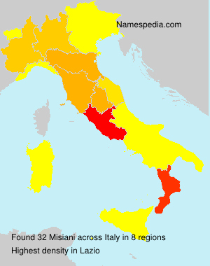 Surname Misiani in Italy