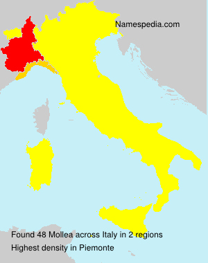 Surname Mollea in Italy