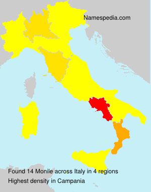 Surname Monile in Italy