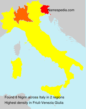 Surname Nigrin in Italy