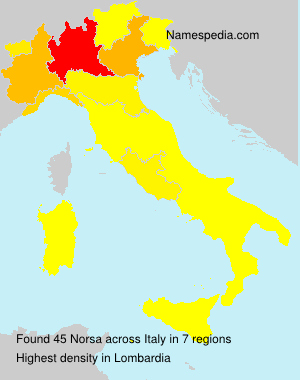 Surname Norsa in Italy