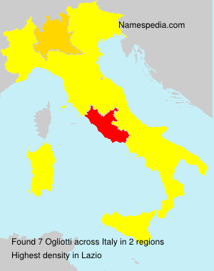 Surname Ogliotti in Italy Surname Ogliotti in Italy