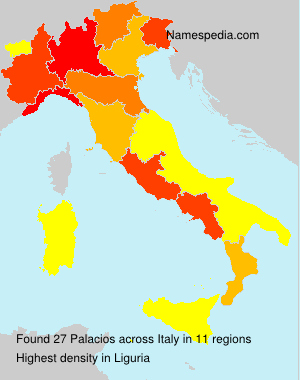 Surname Palacios in Italy