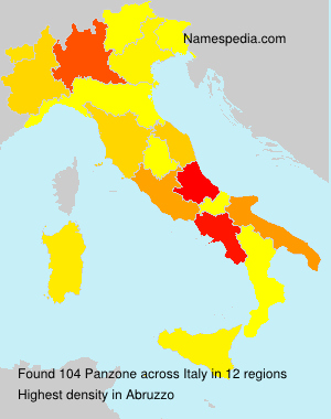 Surname Panzone in Italy
