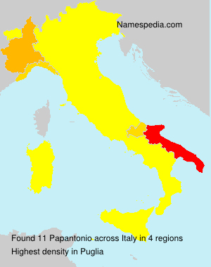 Surname Papantonio in Italy