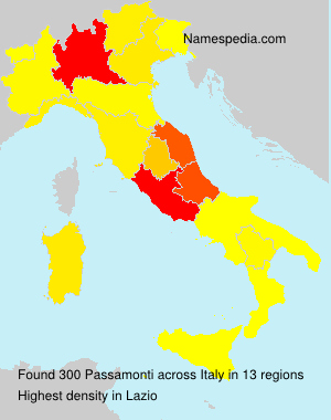 Surname Passamonti in Italy
