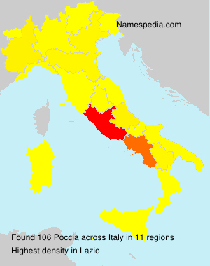 Surname Poccia in Italy