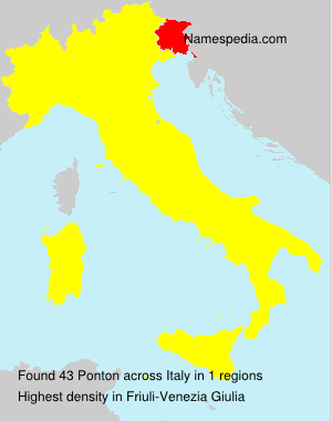 Surname Ponton in Italy