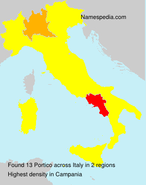 Surname Portico in Italy Surname Portico in Italy