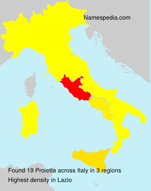 Surname Proietta in Italy