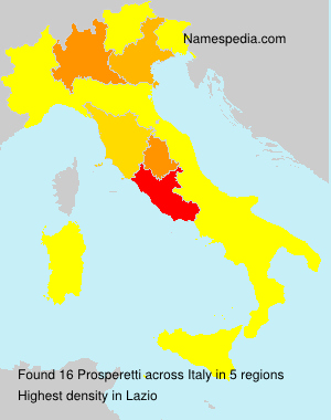 Surname Prosperetti in Italy