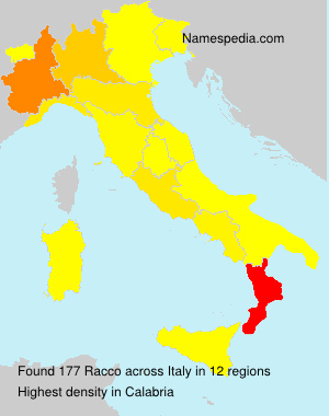 Surname Racco in Italy