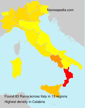 Surname Rania in Italy