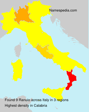 Surname Ranuio in Italy Surname Ranuio in Italy