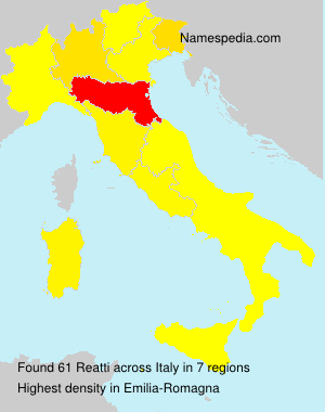 Surname Reatti in Italy