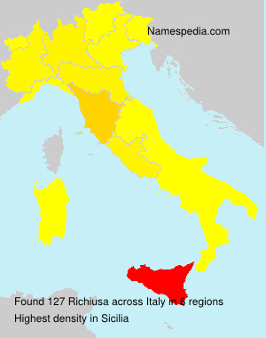 Surname Richiusa in Italy