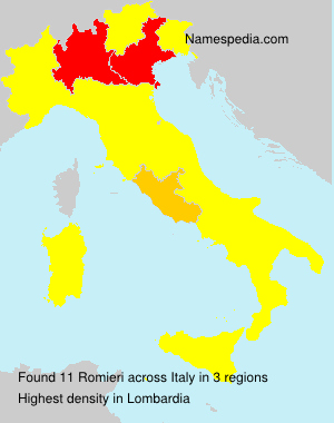 Surname Romieri in Italy Surname Romieri in Italy